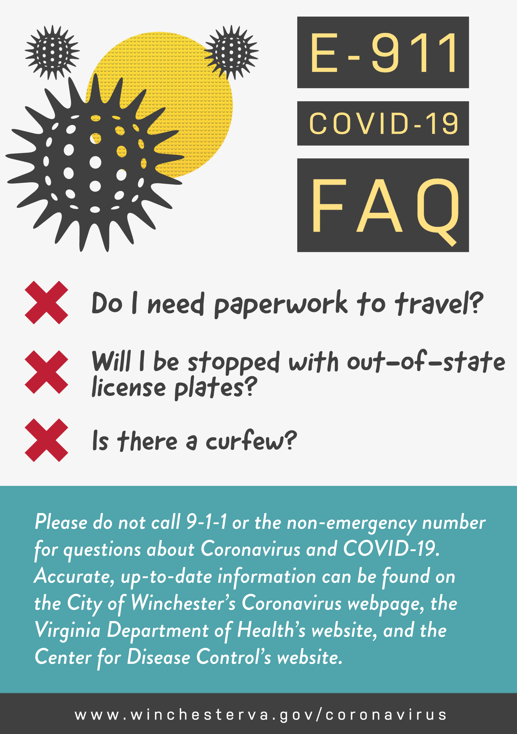COVID 19 graphic describing frequently asked questions 